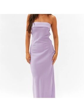 Strapless Lavender Maxi Dress
